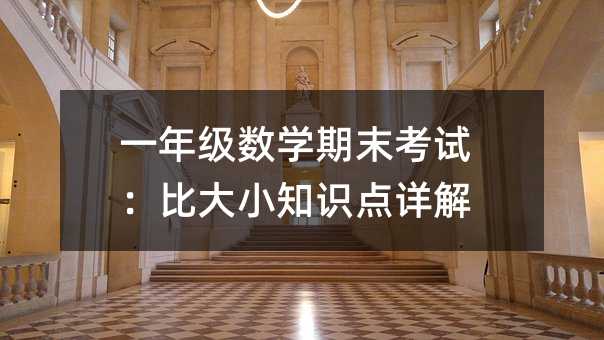 一年級數(shù)學(xué)期末考試:比大小知識點詳解