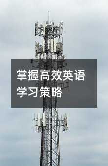 掌握高效英語學習策略