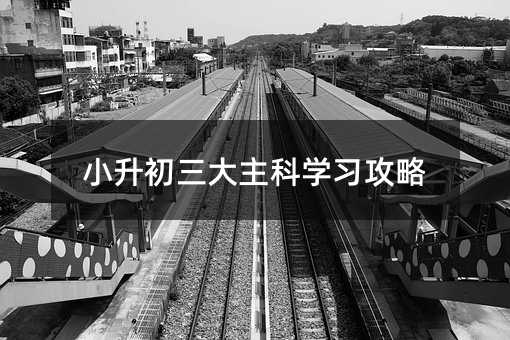 小升初三大主科學習攻略