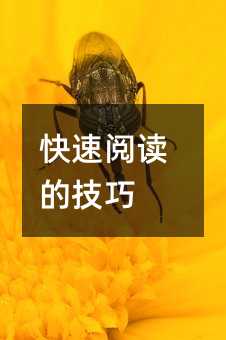 快速閱讀的技巧