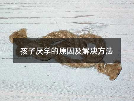 孩子厭學(xué)的原因及解決方法