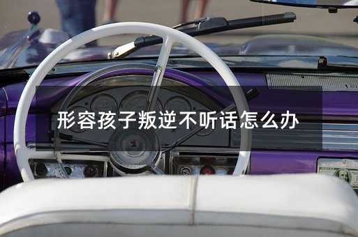形容孩子叛逆不聽話怎么辦