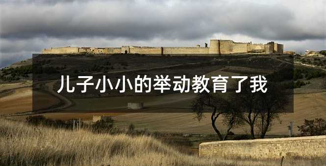 兒子小小的舉動(dòng)教育了我