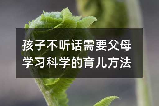 孩子不聽話需要父母學習科學的育兒方法