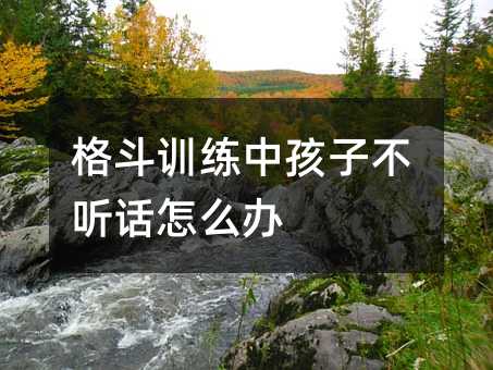 格斗訓(xùn)練中孩子不聽話怎么辦