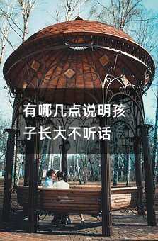 有哪幾點說明孩子長大不聽話