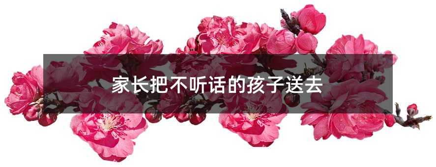 家長把不聽話的孩子送去