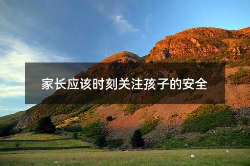 家長應該時刻關注孩子的安全