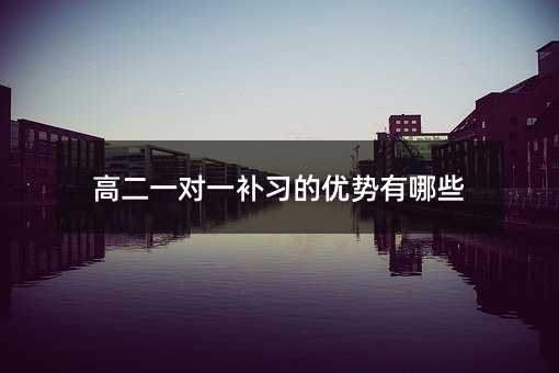 高二一對一補習的優勢有哪些