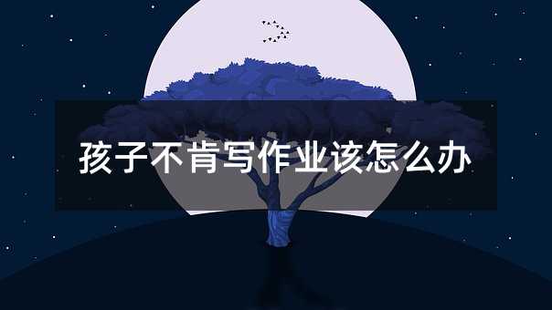 孩子不肯寫作業該怎么辦