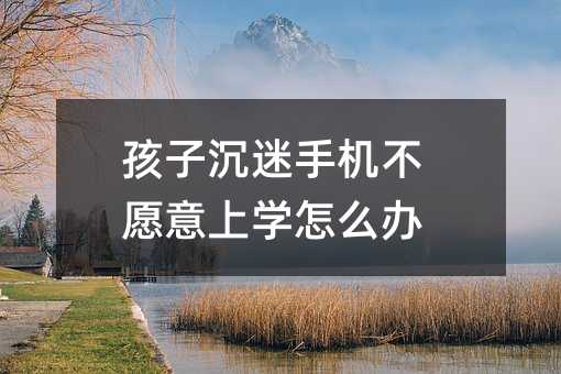 孩子沉迷手機不愿意上學怎么辦