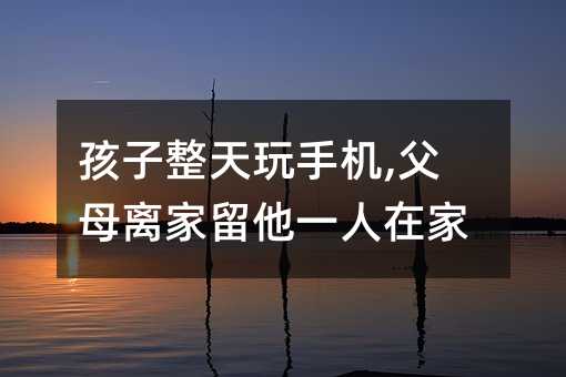 孩子整天玩手機(jī),父母離家留他一人在家