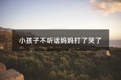 小孩子不聽話媽媽打了哭了