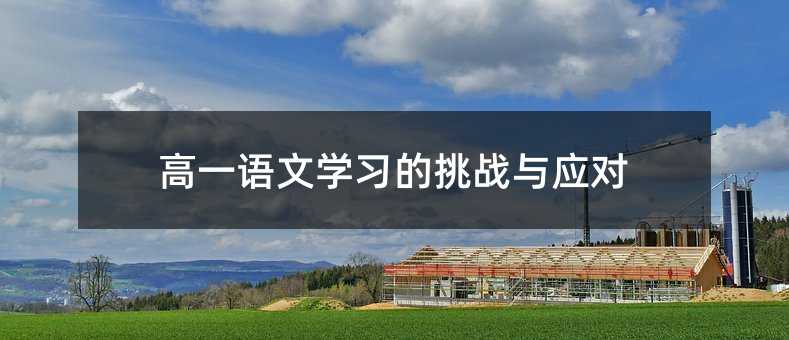 高一語文學(xué)習(xí)的挑戰(zhàn)與應(yīng)對(duì)
