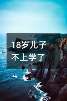 18歲兒子不上學了