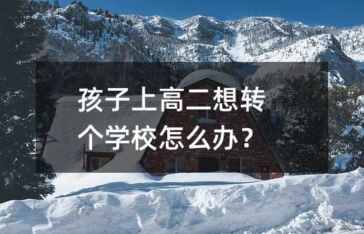 孩子上高二想轉個學校怎么辦?