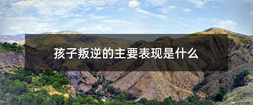 孩子叛逆的主要表現(xiàn)是什么