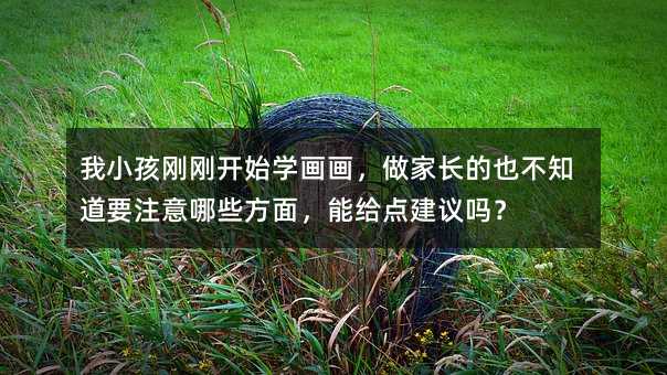 我小孩剛剛開始學畫畫,做家長的也不知道要注意哪些方面,能給點建議嗎?