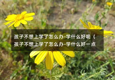 孩子不想上學(xué)了怎么辦-學(xué)什么好呢(孩子不想上學(xué)了怎么辦-學(xué)什么好一點)