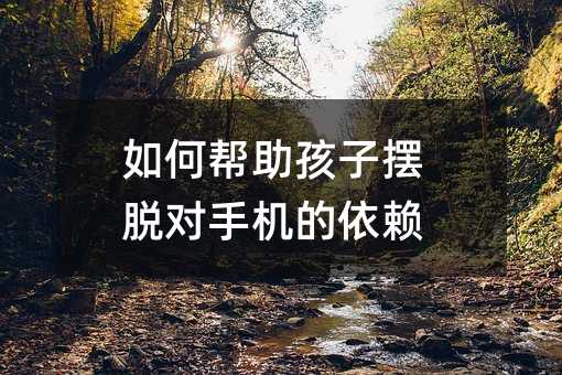 如何幫助孩子擺脫對手機(jī)的依賴