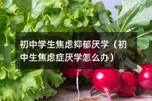 初中學(xué)生焦慮抑郁厭學(xué)(初中生焦慮癥厭學(xué)怎么辦)