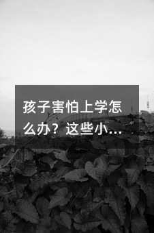 孩子害怕上學怎么辦?這些小技巧讓孩子忘記恐懼
