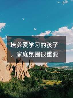 培養愛學習的孩子,家庭氛圍很重要