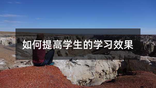 如何提高學生的學習效果