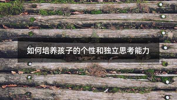 如何培養(yǎng)孩子的個(gè)性和獨(dú)立思考能力