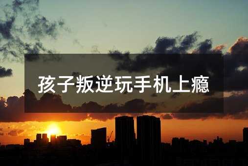 孩子叛逆玩手機(jī)上癮