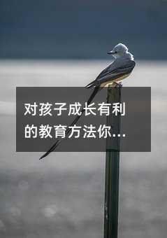 對孩子成長有利的教育方法你知道嗎