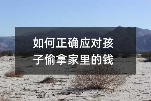 如何正確應對孩子偷拿家里的錢