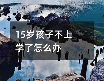 15歲孩子不上學(xué)了怎么辦