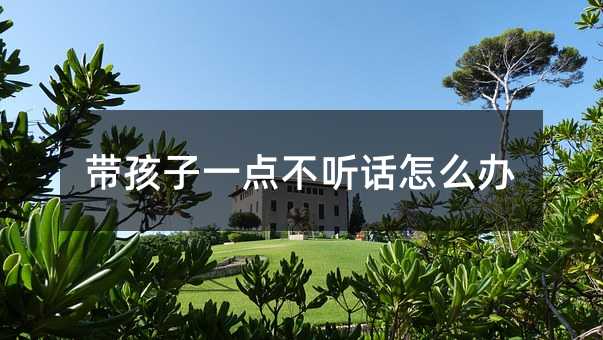 帶孩子一點不聽話怎么辦