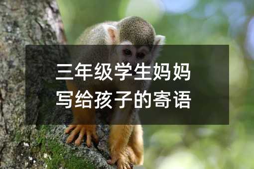 三年級學(xué)生媽媽寫給孩子的寄語