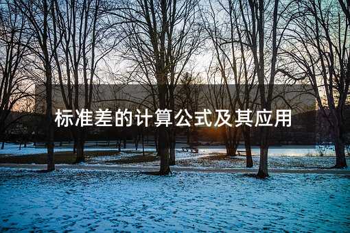 標準差的計算公式及其應用