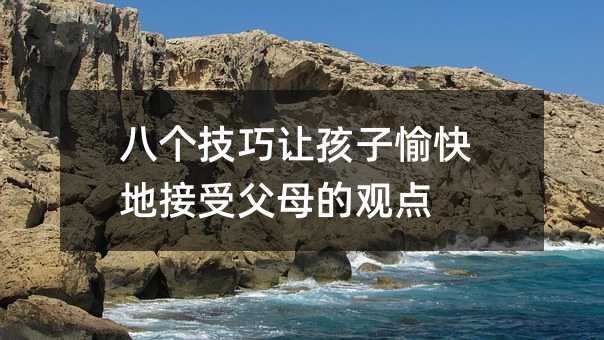 八個(gè)技巧讓孩子愉快地接受父母的觀點(diǎn)