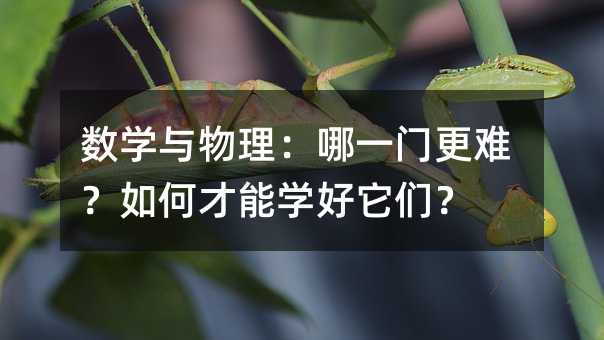 數學與物理:哪一門更難?如何才能學好它們?