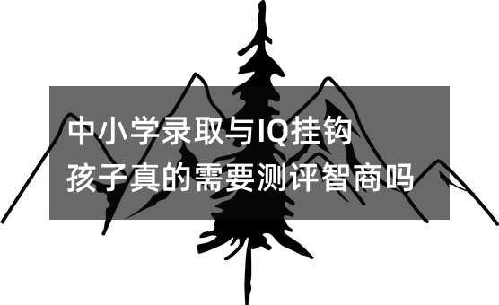 中小學錄取與IQ掛鉤 孩子真的需要測評智商嗎?