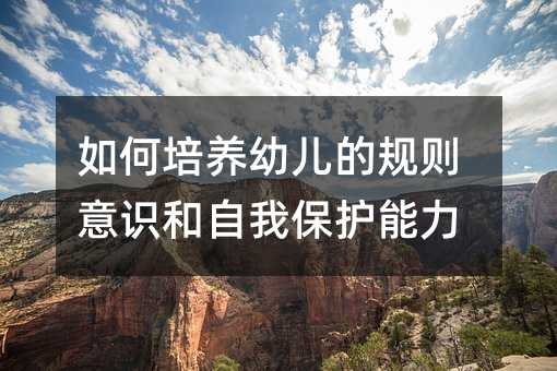 如何培養(yǎng)幼兒的規(guī)則意識(shí)和自我保護(hù)能力