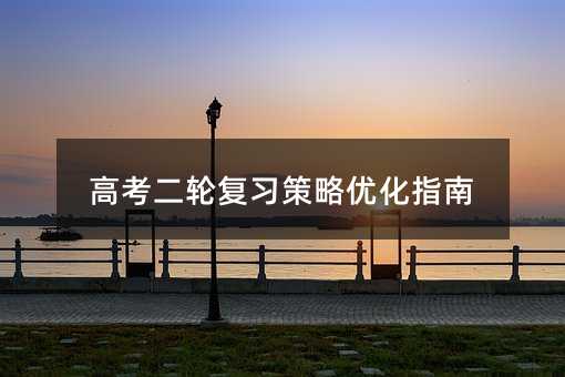 高考二輪復(fù)習(xí)策略?xún)?yōu)化指南