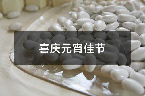 喜慶元宵佳節