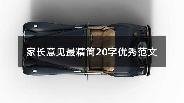 家長意見最精簡20字優秀范文