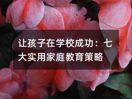 讓孩子在學(xué)校成功:七大實(shí)用家庭教育策略