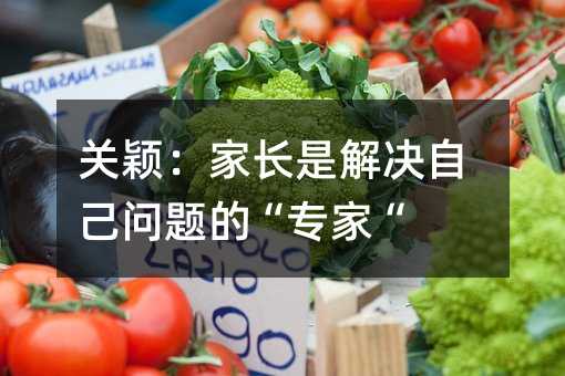 關穎:家長是解決自己問題的“專家“