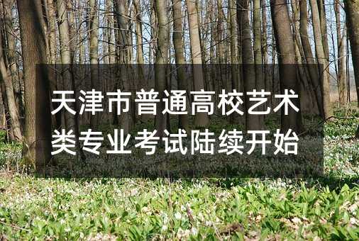 天津市普通高校藝術類專業考試陸續開始