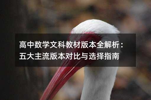 高中數學文科教材版本全解析:五大主流版本對比與選擇指南