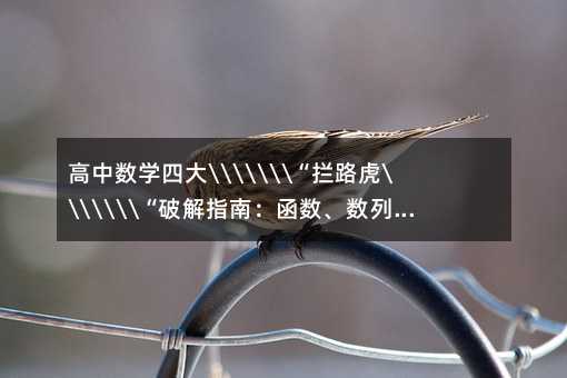高中數學四大“攔路虎“破解指南:函數、數列、解析幾何、導數全攻略