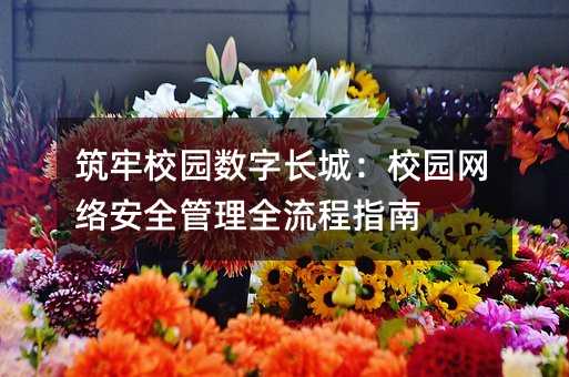筑牢校園數字長城:校園網絡安全管理全流程指南