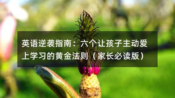 英語逆襲指南:六個讓孩子主動愛上學習的黃金法則(家長必讀版)